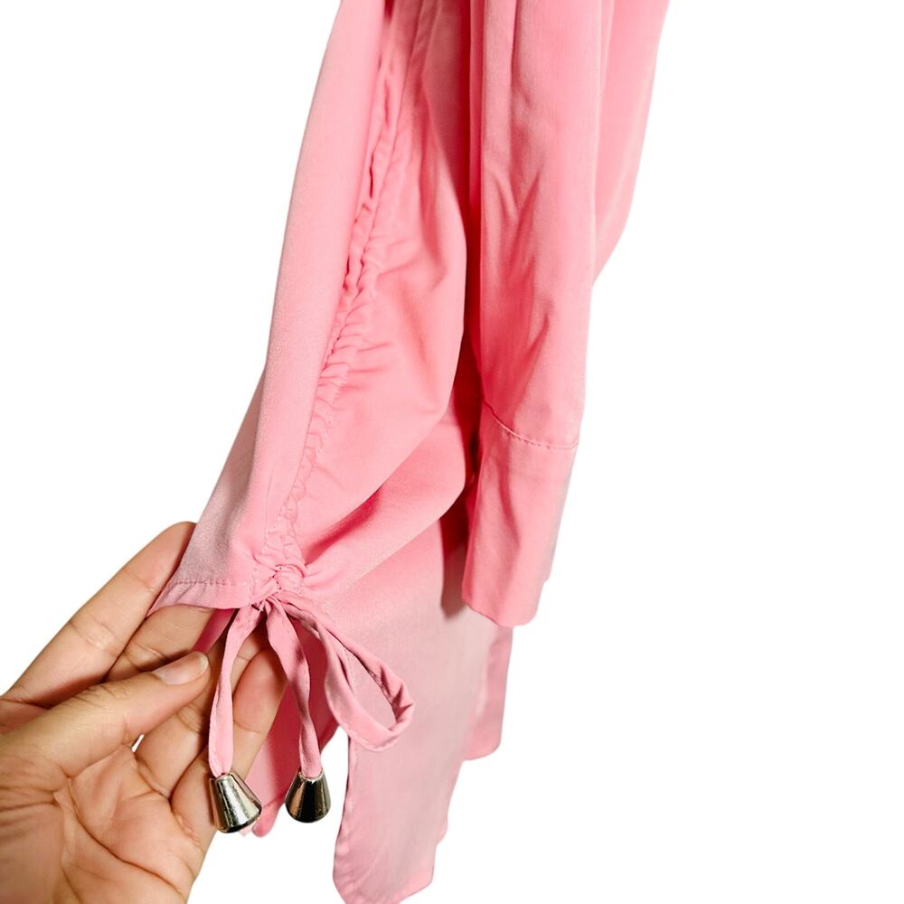 Pink Button Up Shirt Dress - Picture 5 of 6